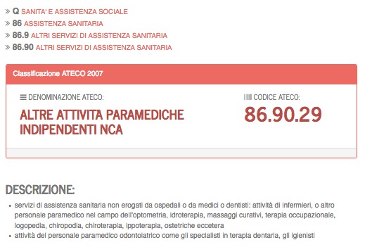 Ateco optometrista breve
