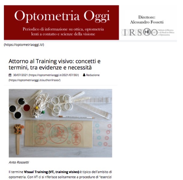 Attorno al training visivo