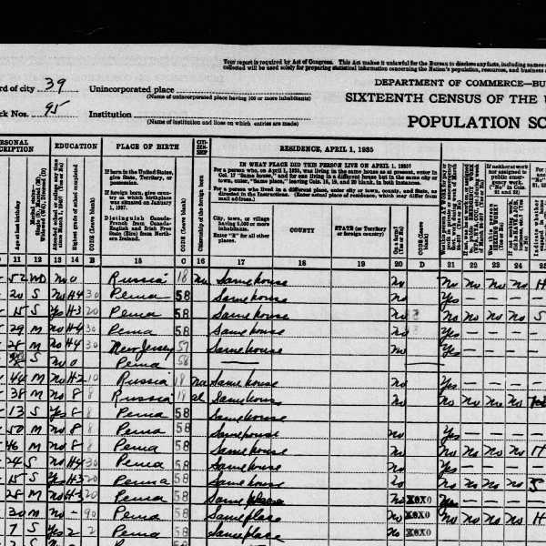 census 1940 pennsylvania Crossman